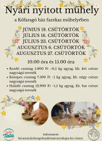 Nyári nyitott kerámia műhely